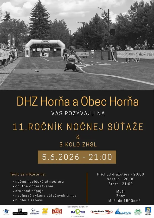 Nočná hasičská súťaž na Horni