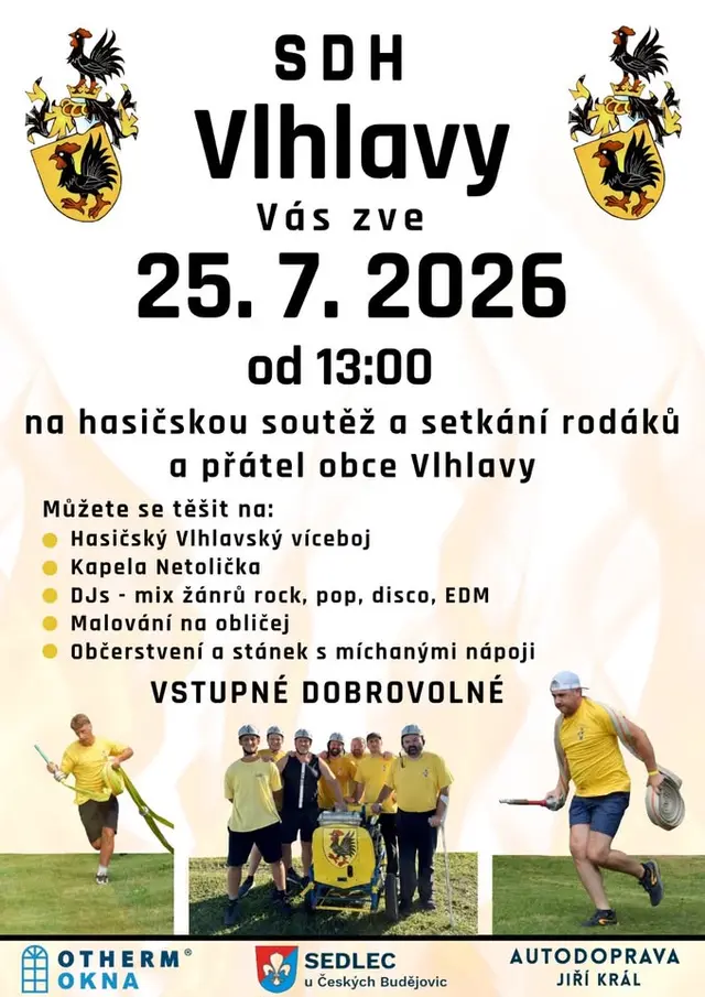 Hasičská soutěž Vlhlavy 2026