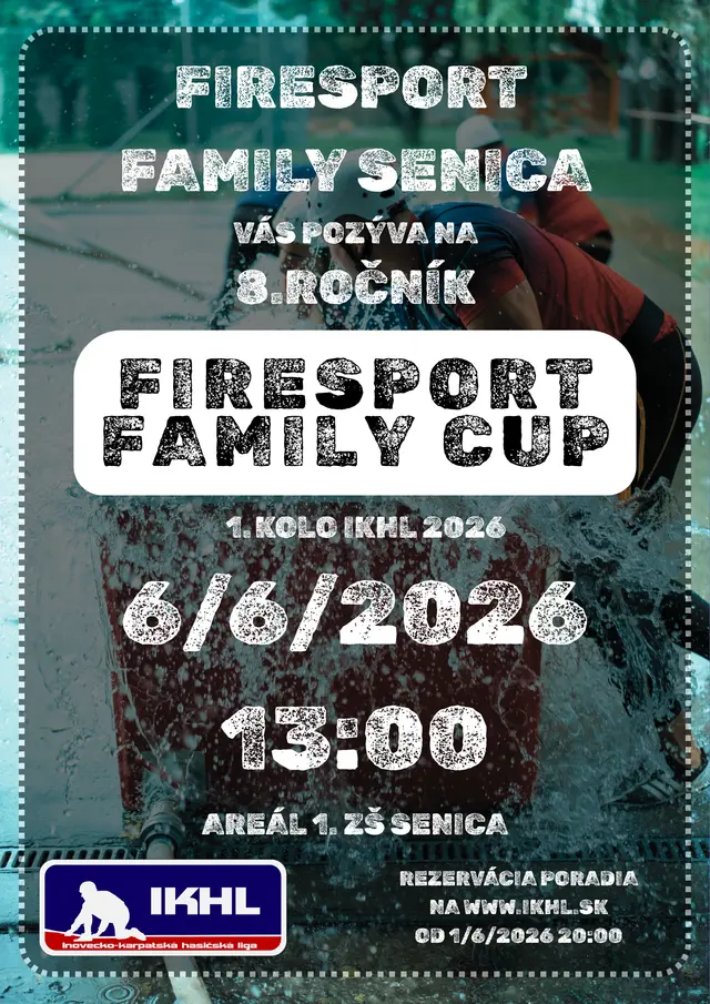 Hasičská súťaž Firesport Family CUP 2026 8. ročník - 1. kolo IKHL